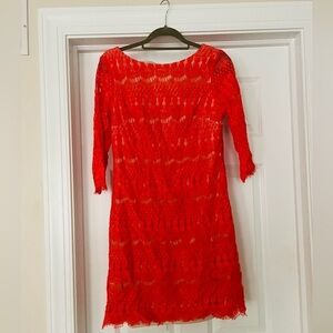 Cute peach lace dress size 8